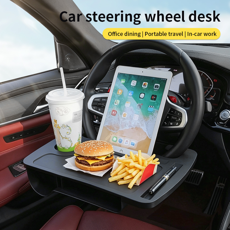 Travel Accessories Holder - Tavolino 2-in-1 per Volante Auto, Scrivania