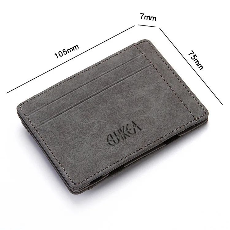 Travel Wallet Slim - Mini Portafoglio da Uomo con Cerniera,