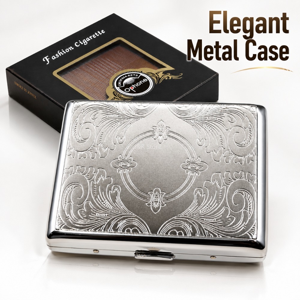 Travel Accessories Holder - Portasigarette in Acciaio Inox con Incisioni,