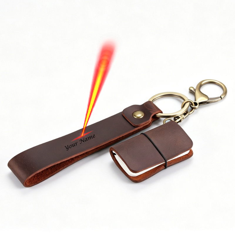 Travel Notebook Journal - Portachiavi con Mini Taccuino Personalizzabile in