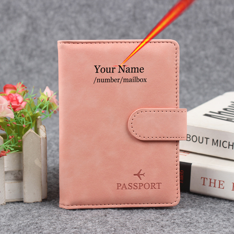 Travel Accessories Rfid - Custodia per passaporto con bottone magnetico