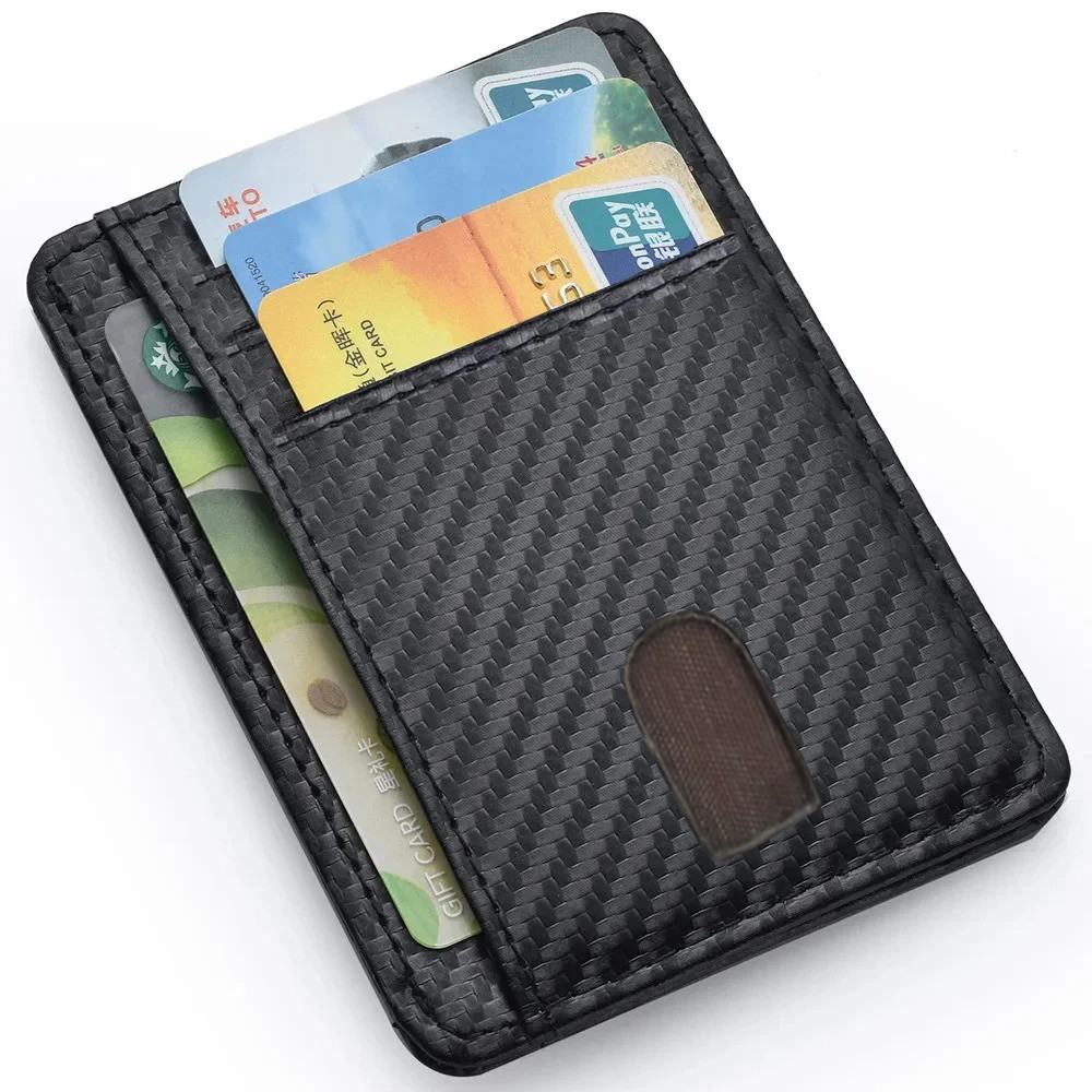 Travel Wallet Slim - Portafogli da uomo con tasca frontale