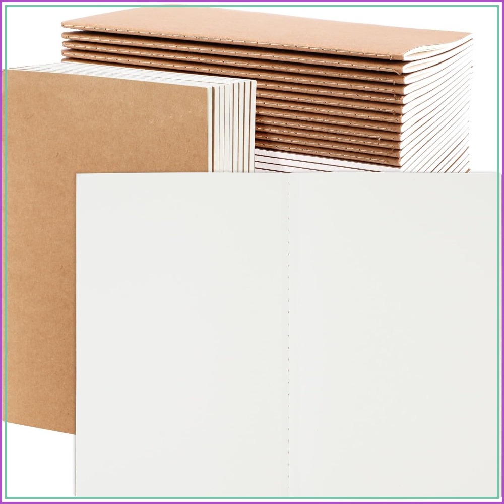 Travel Notebook Journal - Confezione da 24 Quaderni A5 in