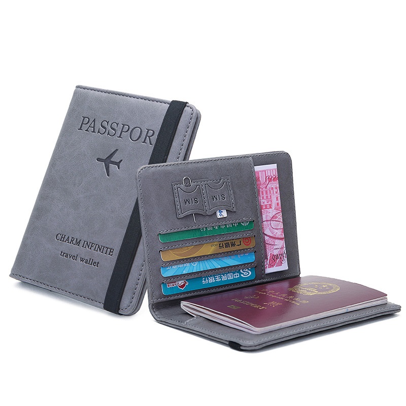 Travel Accessories Rfid - Custodia per passaporto in pelle con