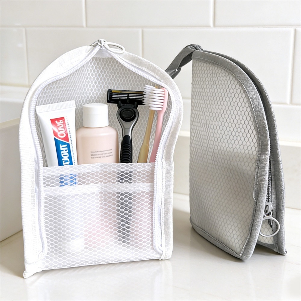 Travel Accessories Holder - Borsa da toilette in rete traspirante