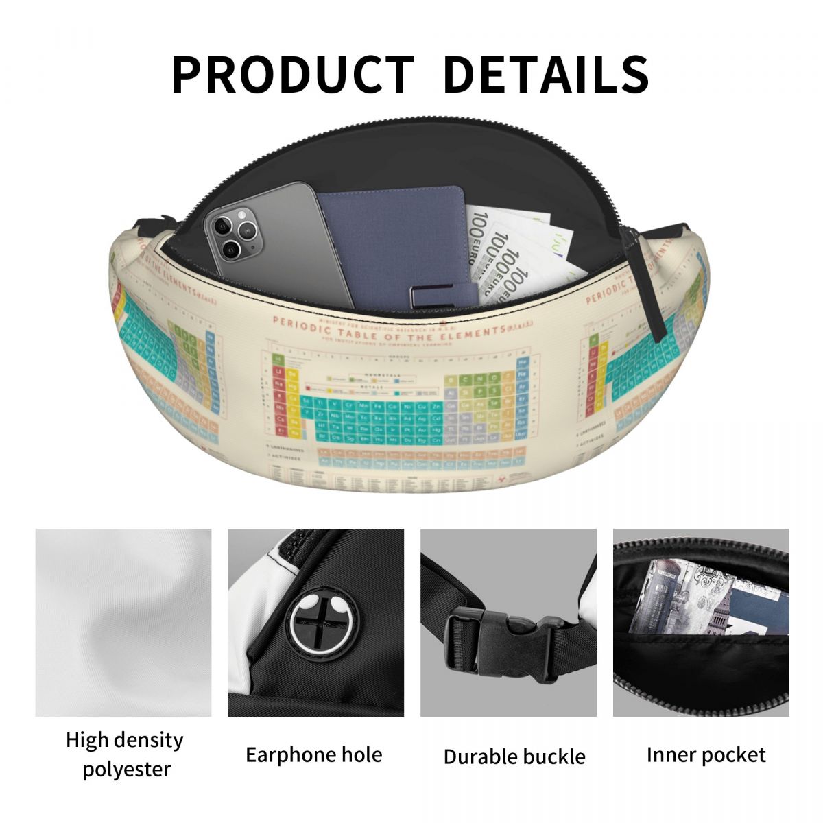 Cool Elements Periodic Table F - Travel Accessories Pouch For Women recensione e prezzo
